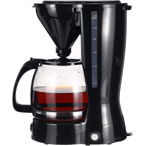 ZJZ Machine à Expresso Machine à café à Filtre pour Bureau à Domicile d'une capacité de 12 Tasses Filtre en Nylon Lavable avec indicateur de Niveau d'eau et système Anti-Goutte