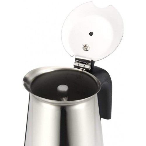 Cafetière électrique Portable cafetière Expresso Pot en Acier Inoxydable avec Filtre percolateur café pour Cuisine Bureau café