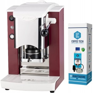 Faber Slot Inox Machine à café à dosettes ESE de 44 mm Rouge