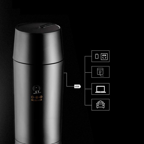 HYLH Cafetière Portable Mode à Un Bouton Compatible avec la Capsule Nespresso Machine pour Le Camping électrique Machine à café pour la Conduite Les Voyages
