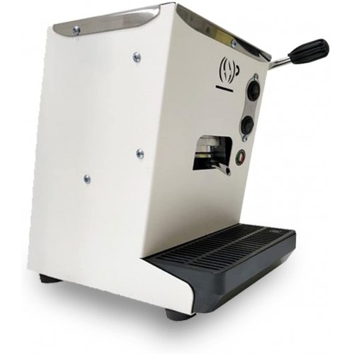 Machine à café à dosettes Compact Petite lollina Blanc Lollo café avec set 40 dosettes Filtre Papier 44 mm en cadeau