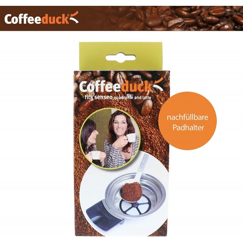 ohmtronixx Filtre à café permanent rechargeable machines à café remplace dosettes de café convient aux Coffeeduck 3 Senseo Quadrante HD7860 Latte HD7850 HD7860 HD7825 HD7863 HD7825 HD7885