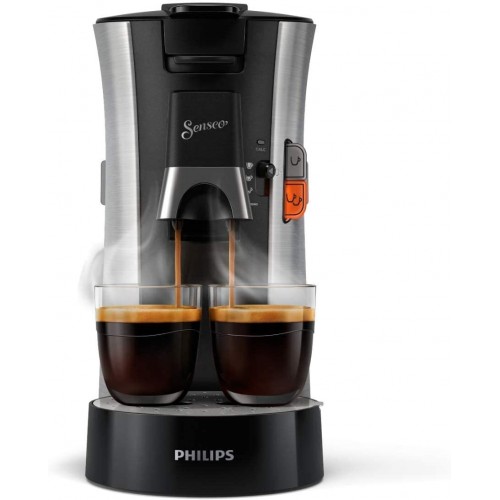 Philips CSA250 11 Machine à Café à Dosettes SENSEO Select Eco Intensity Plus Crema Plus Fonction Memo Acier Brossé