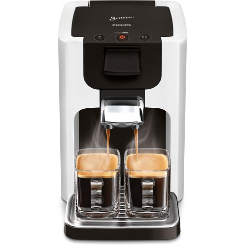 Senseo Quadrante HD7865 00 Machine à café capsules 1,2 L Cafetière 8 tasses Argenté Autonome Café en capsules Argenté Boutons Tasse