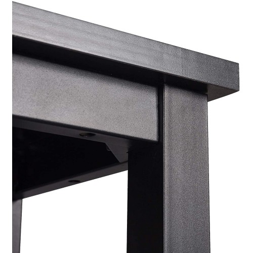 WOLTU BT17sz Table de Bar 120x40x100cm Table Bistrot Table à Manger Structure en métal et Plateau en MDF Robuste,Noir