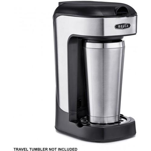 Bella BLA14436 One Scoop One Cup Coffee Maker Black and Stainless Steel