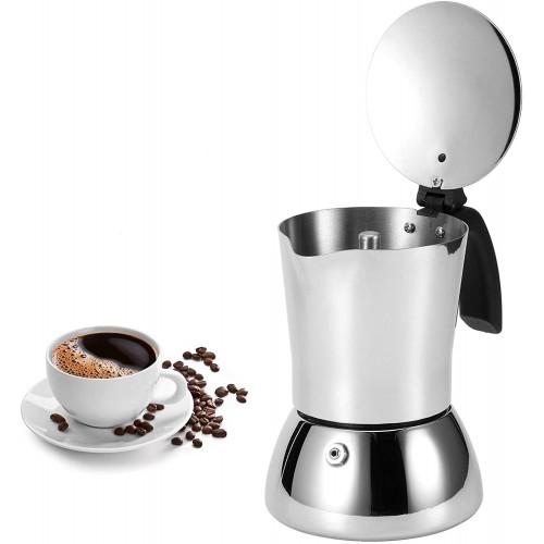 Bouilloire à café cafetière en acier inoxydable durable promouvoir l'extraction de café pour réchaud de camping pour cafés pour cuisinière à gaz pour cuisine