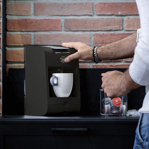 Guzzini Coffee Project Machine à café expresso et boissons fonctionnant avec capsules Carlo Colombo 30 x 16,5 x 29,5 cm noir