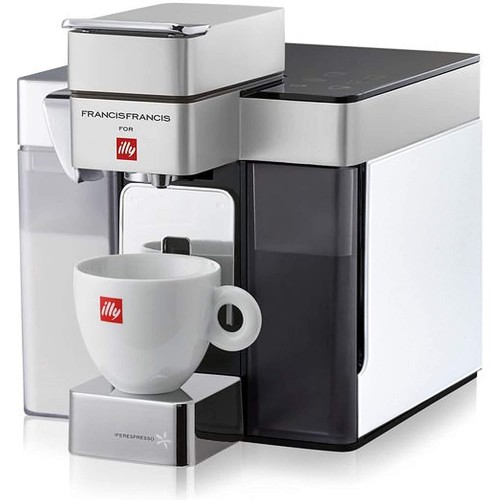 Illy Francisfrancis! Y5 Milk 60231 Machine à café Isperespresso avec mousseur à lait Blanc 0,9 l 1250 W