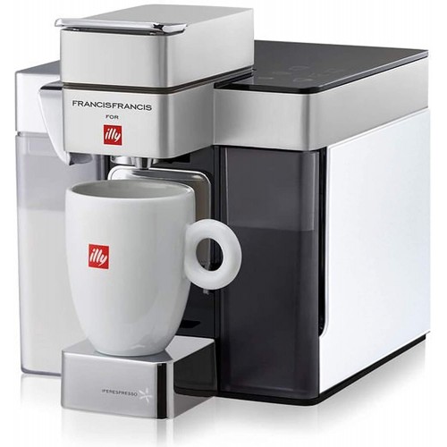 Illy Francisfrancis! Y5 Milk 60231 Machine à café Isperespresso avec mousseur à lait Blanc 0,9 l 1250 W