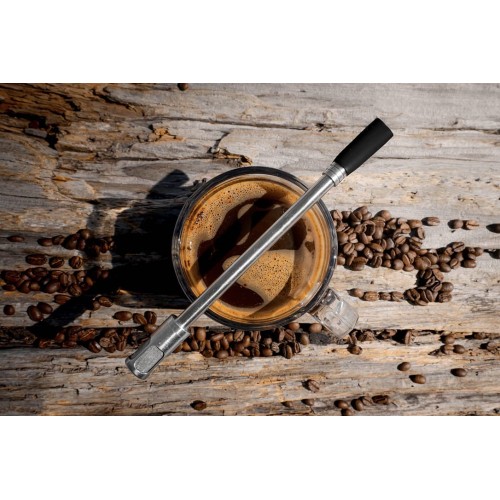 JoGo – Paille de café portable système de brassage à une seule portion en attente de brevet pour café et thé gris galet