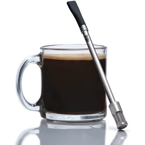 JoGo – Paille de café portable système de brassage à une seule portion en attente de brevet pour café et thé gris galet