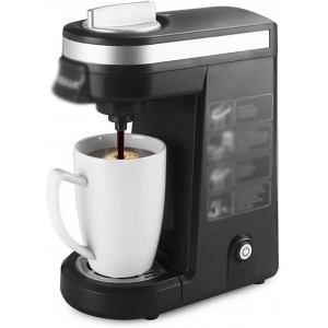 LNCHJUN Machine à café à capsules pour maison hôtel machine à café d'une tasse Couleur : noir Dimensions : 11 x 25,1 x 19,1 cm