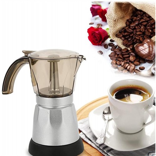 Machine à café acier inoxydable Espresso MOCHA Coffee Pot de café MOCHA ESPRESSO Percolator Pot Bouilloire Color : Black