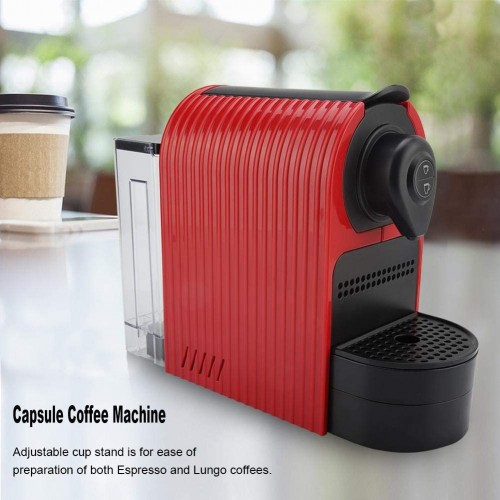 Machine à café machine à expresso pour machine à café avec support de tasse réglable économie d'énergie et sécurité avec mode de désactivation automatique pour lait lait froid etcUE rouge