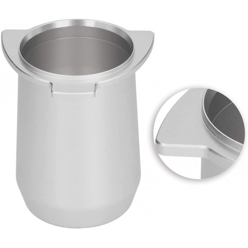 PLYE Tasse de Dosage Tasse exquise de Chargeur de Poudre en Alliage d'aluminium argenté pour la Machine à café pour Les cafés pour la Maison