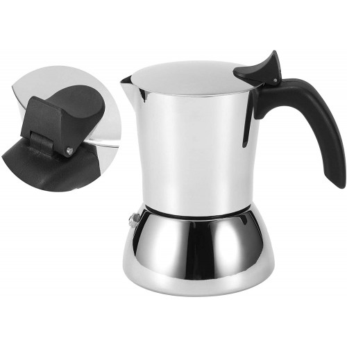 Pot à moka promouvoir l'extraction du café Bouilloire à café avec poignée anti-brûlure pour cuisine pour cuisinière à gaz pour réchaud de camping pour cafés