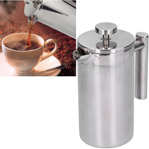 Presse à café conception d'apparence unique pas facile à rouiller cafetière en acier inoxydable pour thé en vrac#1