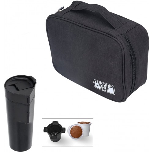 Sac de cafetière sac de cafetière noir multifonctionnel sac de rangement pour machine à café portable compartiment assemblable sac de rangement de voyage pour l'extérieur