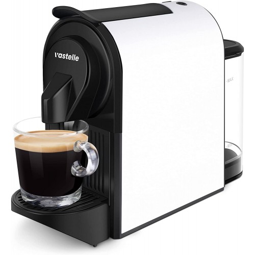 VASTELLE Machine à café pour 1 tasse mini machine à café avec réservoir d'eau transparent de 700 ml facile à préparer noir
