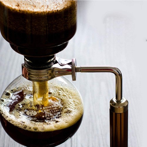 Coffee Syphon Vacuum Glass Coffee Maker Verre café Syphon vide bouilloire Siphon Coffee maker Cafetière filtre Écran thermique Mode manuel et automatique