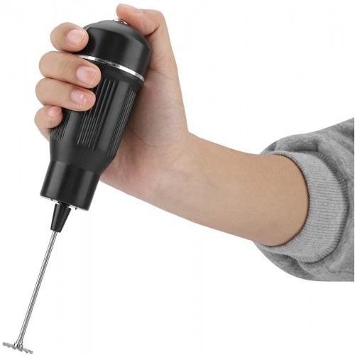 Batteur à oeufs tenu dans la main-noir ménage électrique batteur à oeufs à main brise-oeufs fouet mousseur à lait mélangeur de nourriture