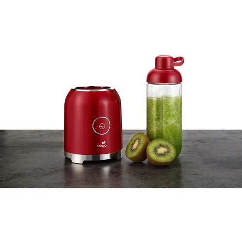 Senya blender smoothie avec 2 bouteilles portables rouge Juicy Delight 250W 6 lames en inox SYCP-M025 sans BPA