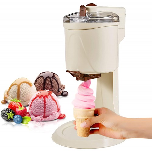 ConBeauty Machine à crème glacée à la Maison Mini Machine à crème glacée aux Fruits à Gain de Temps Automatique Machine à yogourt glacé de qualité Alimentaire pour Les Enfants certifiée CE
