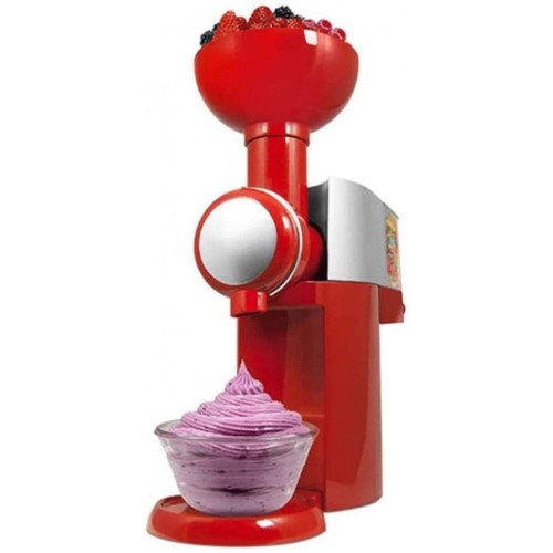 DXQDXQ Mini Créativité Sorbetière Machine à Glace Petit Machine Automatique de Desserts aux Fruits Surgelés Enfant DIY Fait Maison Turbine a Glace pour Crème Glacée Yaourt Accueil Color : Red