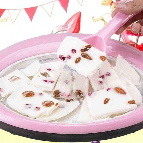 Gelentea Machine à crème glacée avec 2 spatules Mini yogourts frits Machine à frire Plaque de glace faite maison Machine à rouler de crème glacée