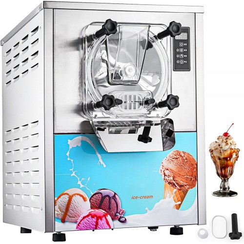 Olibelle 1400W 16-20L H Machine à Crème Glacée Professionnelle en Acier Inoxydable Sorbetiere Electrique Commerciale Ice Cream MachineYKF-116