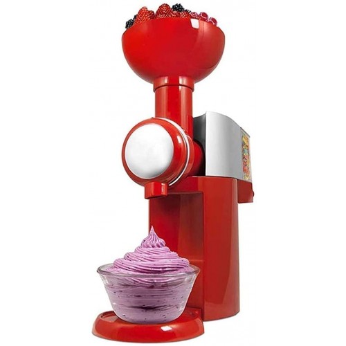 SADWF Sorbetière Électrique Sorbetière Turbine a Glace Machine a Desserts Congelés Fruits Ménagers Dessert Sain Fabricant de Fruits Doux au Lave-Vaisselle Facile a Nettoyer Color : Red