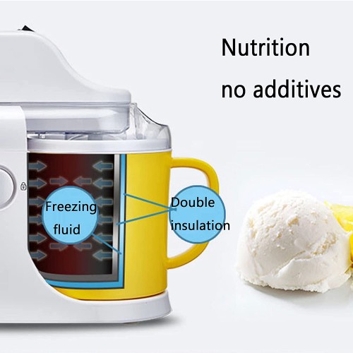 Sorbetière Machine à Glace pour Enfants Mini Machine à Glaçons Facile à Utiliser Yaourtière Glacée Domestique Adaptée Au Milkshake à La Mousse De Fraise