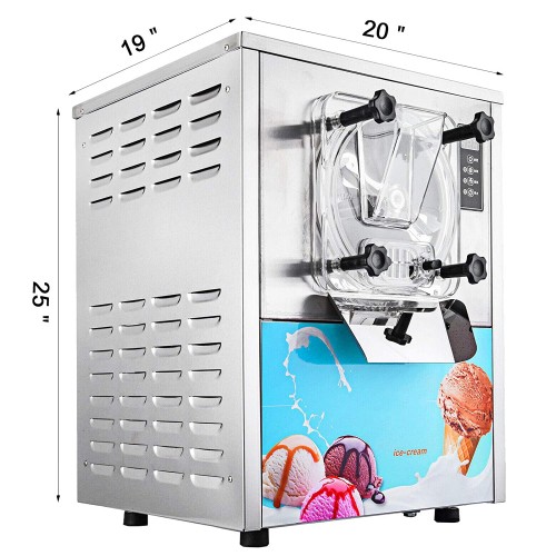 VEVOR Machine à Crème Glacée Sorbetière Turbine à Glace en Blanche Machine à Crème Glacée Commerciale pour les Pubs Magasins