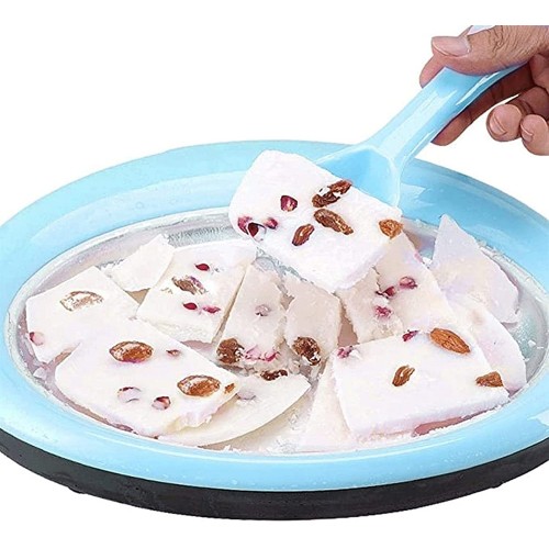 Yokbeer Machines a Crème Glacée pour Fabricant de Rouleaux de Crème Glacée Plaque Teppanyaki de Glace pour La Préparation de Rouleaux de Crème Glacée a Partir de Crème Glacée Color : Blue