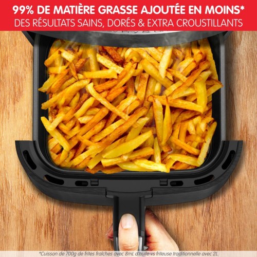 Moulinex Easy Fry & Grill Digital 2-en-1 Friteuse à air + grill Capacité 4,2 L Jusqu'à 6 personnes 8 programmes automatiques Température réglable Timer EZ505810