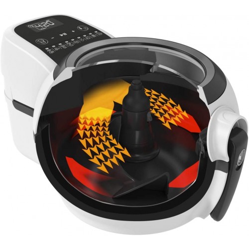 Tefal Actifry Genius Snaking FZ761015 Friteuse sans huile à air 1,2 kg avec 9 programmes automatiques et accessoires pour snacks pavé tactile intuitif passe au lave-vaisselle