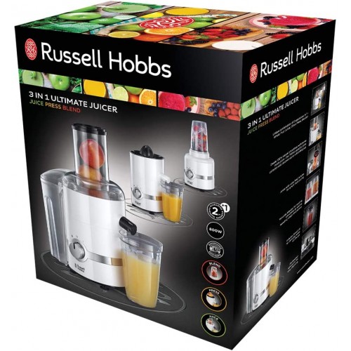 Russell Hobbs Centrifugeuse Presse Agrumes Blender 700ml Idéal Smoothie Jus de Fruits ou Légumes 22700-56 Ultimate