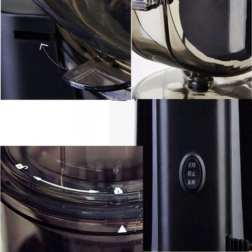 180W Masticulation lente Juicer-Extracteur Presse à froid Juicer haut rendement Vertical Vertical Nettoyage Facile Nettoyage Jus Jus avec une fonction inverse du moteur silencieux BPA- Libérer