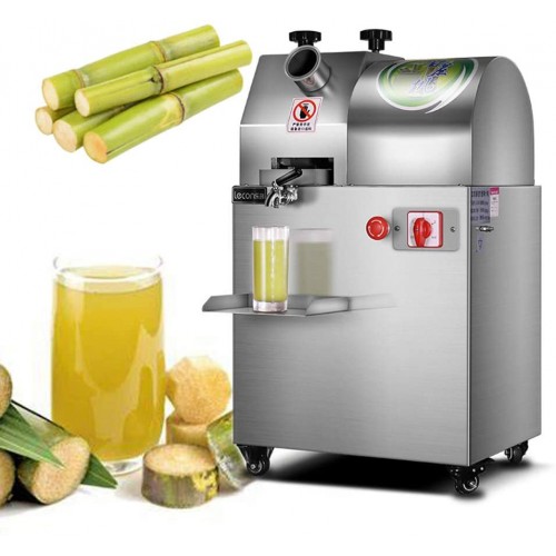 Commercial Electric 750W Machine à jus de canne à sucre à mastication lente avec plateau de goulotte d'alimentation presse-agrumes à canne à sucre pour un jus de fruits et de canne à sucre hautement