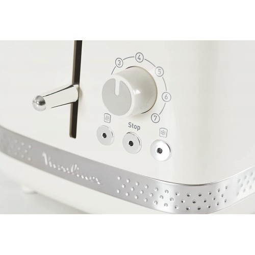 Moulinex LT300 Toaster Soleil Grille-pain 7 niveaux de dorure fonction arrêt décongélation chauffage compartiments à largeur variable accessoire pinces ivoire