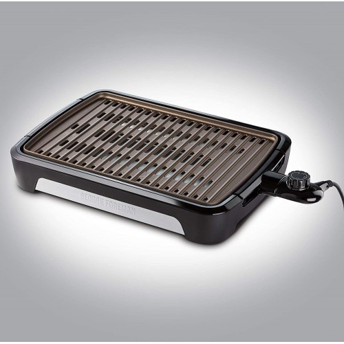 George Foreman Barbecue Grill sans Fumée Intérieur Extérieur Plaques Amovibles 25850-56
