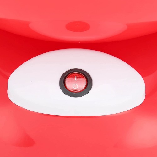 Machine à barbe à papa machine à barbe à papa compacte Appareil ménager rouge 500 W Assemblage simple léger avec cuillère à sucre pour la maison#1