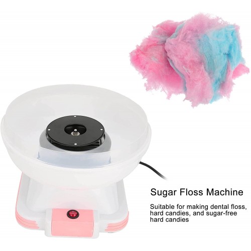 Machine à barbe à sucre fabricant de barbe à papa stable rose à faible bruit pratique pour bonbons à soie pour bonbons durs pour bonbons durs sans sucre#1