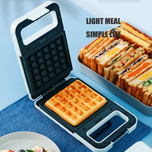 Machine à sandwich ménage multifonctionnel aliments légers machine de petit déjeuner presse à sandwich toast toast pain poêle de cuisson électrique chauffage poêle de cuisson électrique cuisine,bleu