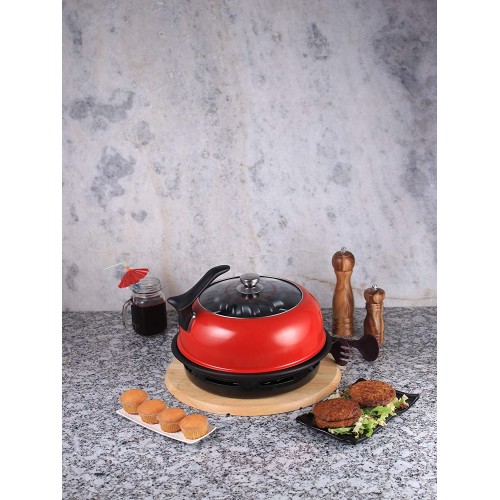 Wonder Chef 60018341 Wonderchef Tandoor Four à gaz par Master Chef Sanjeev☛ Kapoor Cuisinez facilement les plats indiens avec système de chauffage 3D aluminium