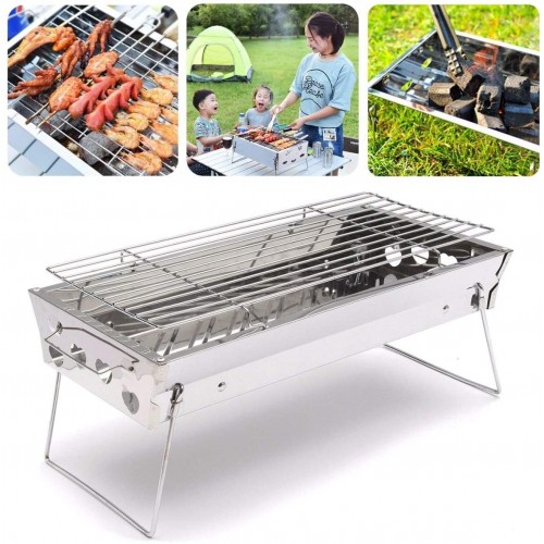 YDHWT Extérieur Barbecue Pliant Rack Trames Portable Ménage Charcoal Grills for Le Camping Campfire Outils for Barbecue