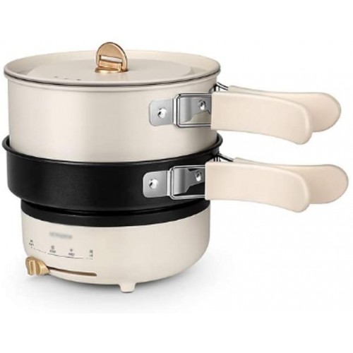 NXYJD Multifonction Cuisinière électrique avec poignée Pliante Mini Portable Voyage Cooker de Split Marmite