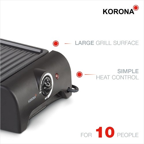 Korona 45060 Raclette Grill pour 10 personnes | grill de table avec 10 casseroles et 10 spatules | plaque grill amovible