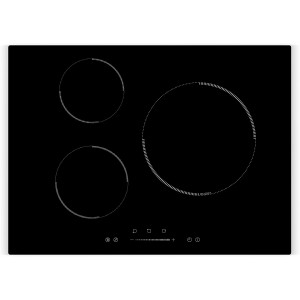 AMSTA AMTI3Z7000 Plaque de cuisson induction 70 cm 3 Zones Slider 7000 Watts Revêtement verre Noir Garantie 3 ans